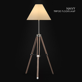 Navy Tripod Floor Lamp