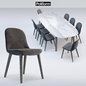 Poliform Стул MAD DINNING Chair_ Стол MAD DINNING Table