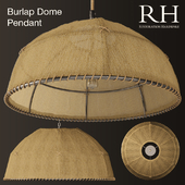 Burlap Dome Pendant