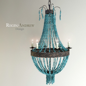 Turquoise Beads Six-Light Chandelier