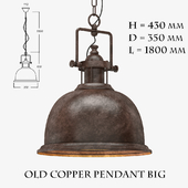 Old Copper Pendant Big