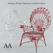 Arlene Angard Antique French Peacock Garden Chairs