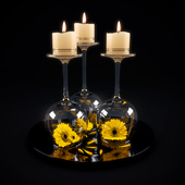 Decorative romantic candle