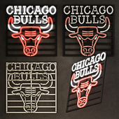 The decor on the wall &quot;Chicago bulls&quot;