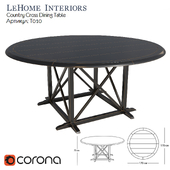 LeHome Country Cross Dining Table