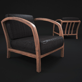 Baxton Studio Velda Brown Modern Accent Chair