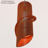 Twisted Lasercut Wooden Lampshade