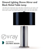 Dimond Lighting Shreve Mirror and Black Nickel Table Lamp