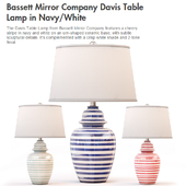 Bassett Mirror Company Davis Table Lamp in NavyWhite