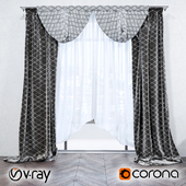 Curtains with pattern (vray + corona)