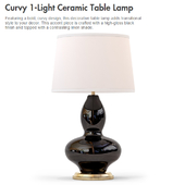 Curvy 1-Light Ceramic Table Lamp