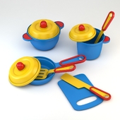 Set children&#39;s toy dishes