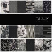 18 carpets in the color BLACK