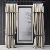 Curtains with marine decor