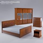 Set of bedroom furniture C-3 (walnut)
