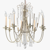 1stdibs Elegant Chandelier with Crystals by Lightolier