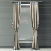 Curtains & rope & marine decor