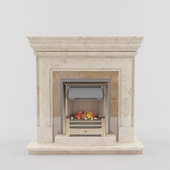 Fireplace with electric furnace