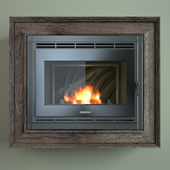 French fireplace insert glass Tertio 74