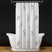 Alice bath+ shower curtain+ oval rail  N2
