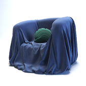 Armchair with cape + pillow