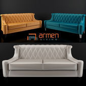 Armen Living Barrister Velvet Sofa