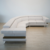 Divani Casa Bolero Modern White Italian Leather Sectional Sofa