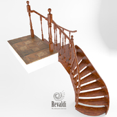 Лестница деревянная радиусная REVALDI