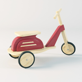 Детский деревянный скутор