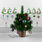 Christmas tree and balls