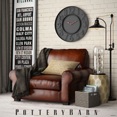 Pottery Barn Turner Roll armchair set
