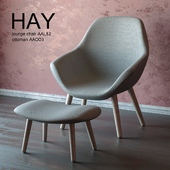Hay lounge chair AAL82 and ottoman AAO03