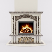 Fireplace in the Art Nouveau style