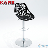Kare Design Bar Stool Ornament black / white