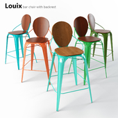 Louix bar stool with spinkoy_Louix bar chair with backrest