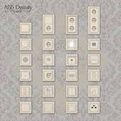 Outlets and switches Abb Dynasty, anthracite and ivory