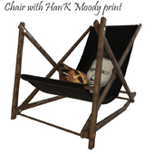 Armchair with a print Hank Moody