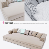 DESIGNER sofa bed with coach screed D06