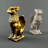 A statuette of a griffin