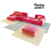 Paola Lenti / B87DE + B87CE + Island side table B11PA + B87BE + JOLLY pouf + B86A