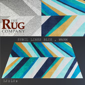 rug The Rug company, Sybil lines blue &amp; Warm