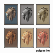 Poster &quot;Polygon Lion&quot;