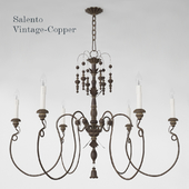 Lamp Salento Vintage Copper Six-Light Chandelier