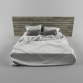 Bed in Scandinavian style