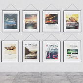 Vintage car posters