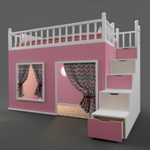Bed-loft with play area