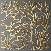 The panel, grille.Panel, Lattice, panel, pattern, art, abstraction, decorative, interior, wall decor, gold, luxury, sheet