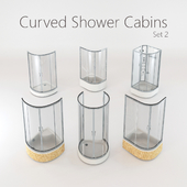 Curved Shower Cabins Set 2
