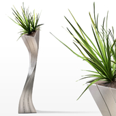 Напольная ваза с растением