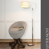 Uttermost / Rufaro, Accent Chair and Adara Floor Lamp
